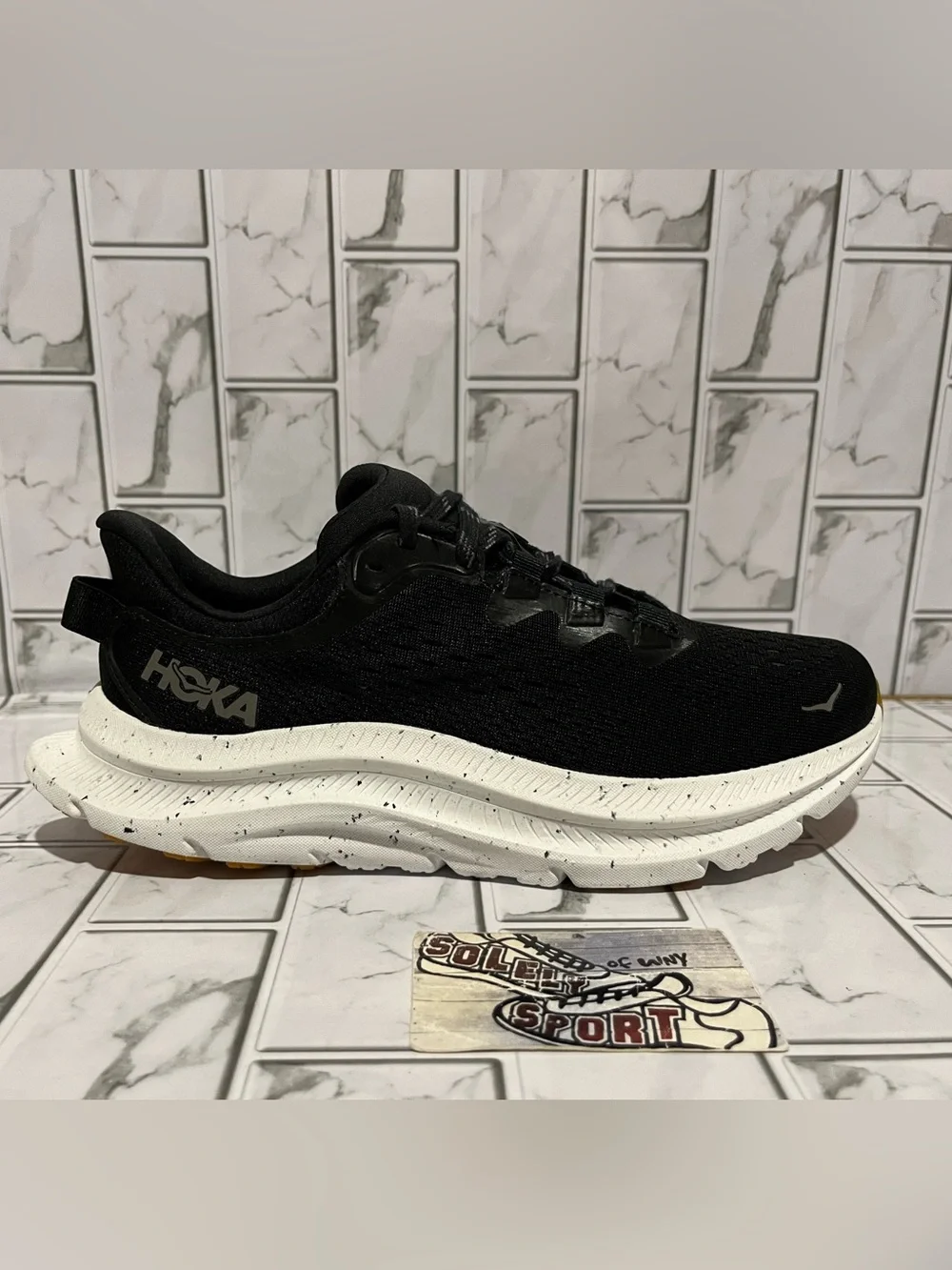 New Hoka One One Kawana 2 Running Training Walking Shoes Black White Women 7 7.5